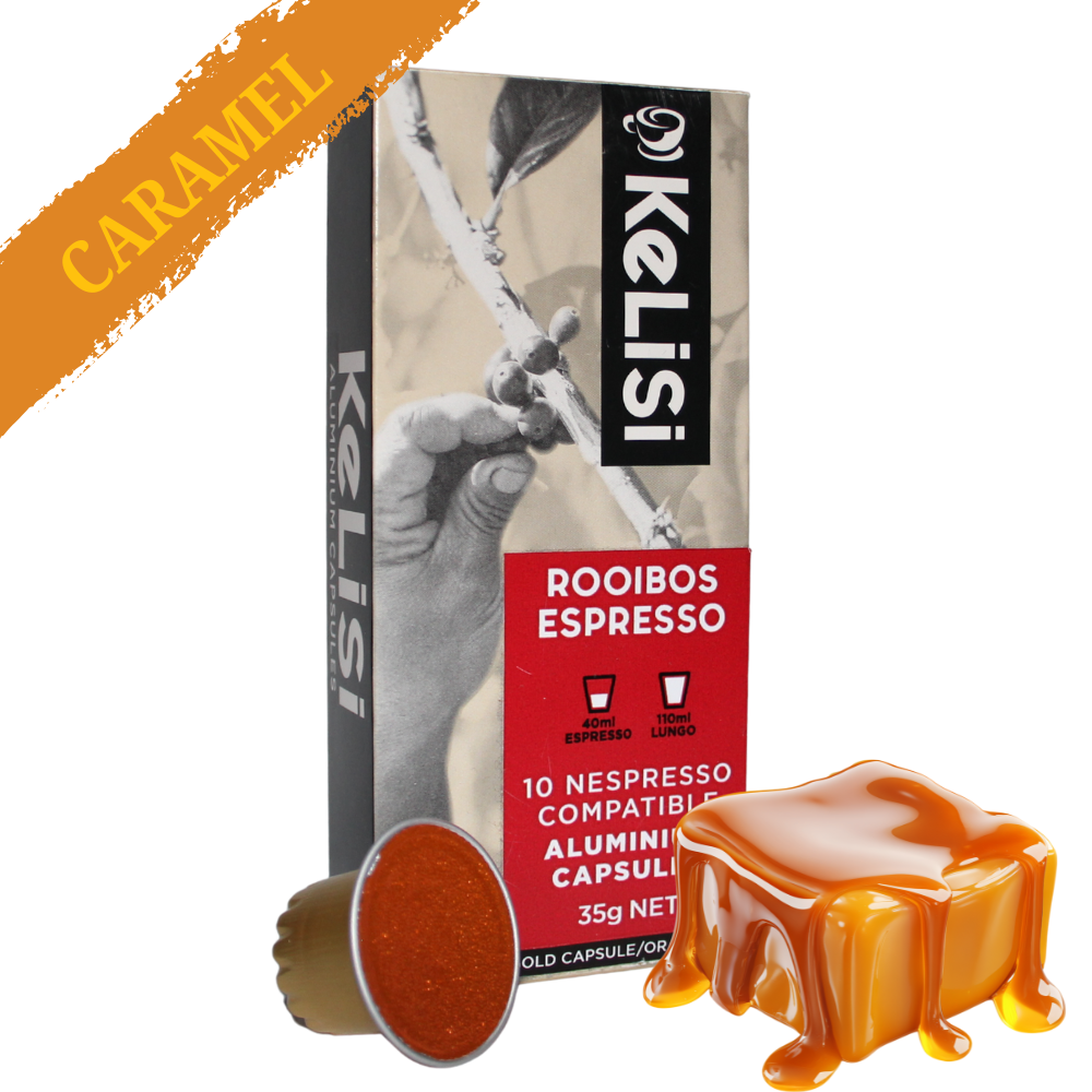 KeLiSi Caramel Rooibos Espresso | Nespresso Compatible Aluminium Tea Capsules