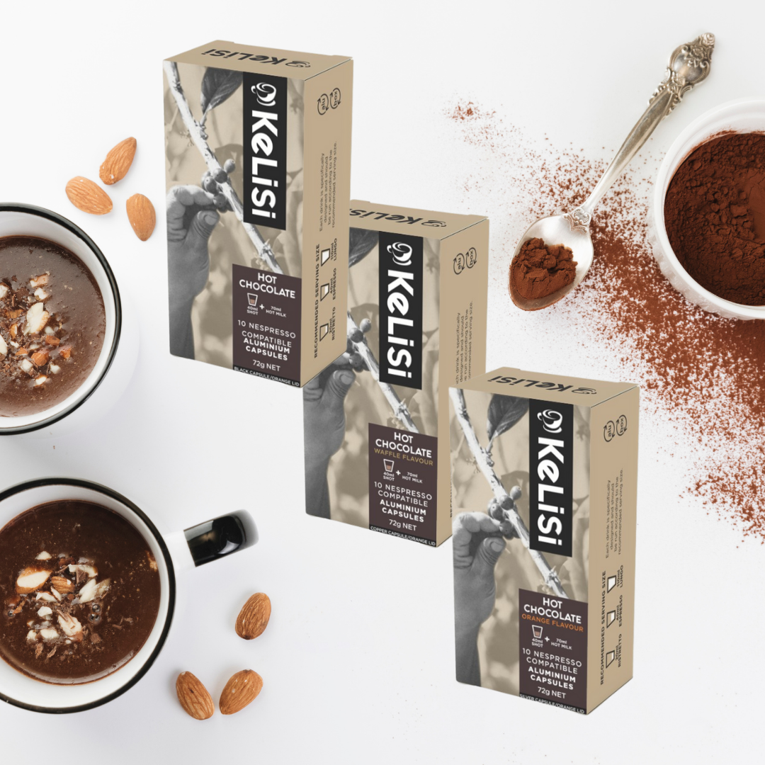 Kelisi Bulk Hot Chocolate | Nespresso Compatible Aluminium Capsules