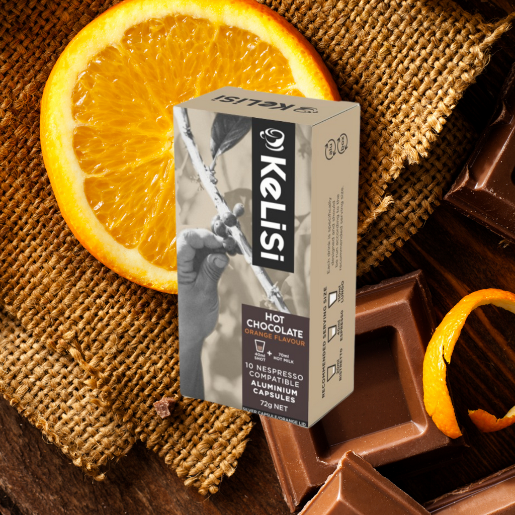 Kelisi Bulk 100 Orange Hot Chocolate Nespresso Compatible Aluminium Capsules