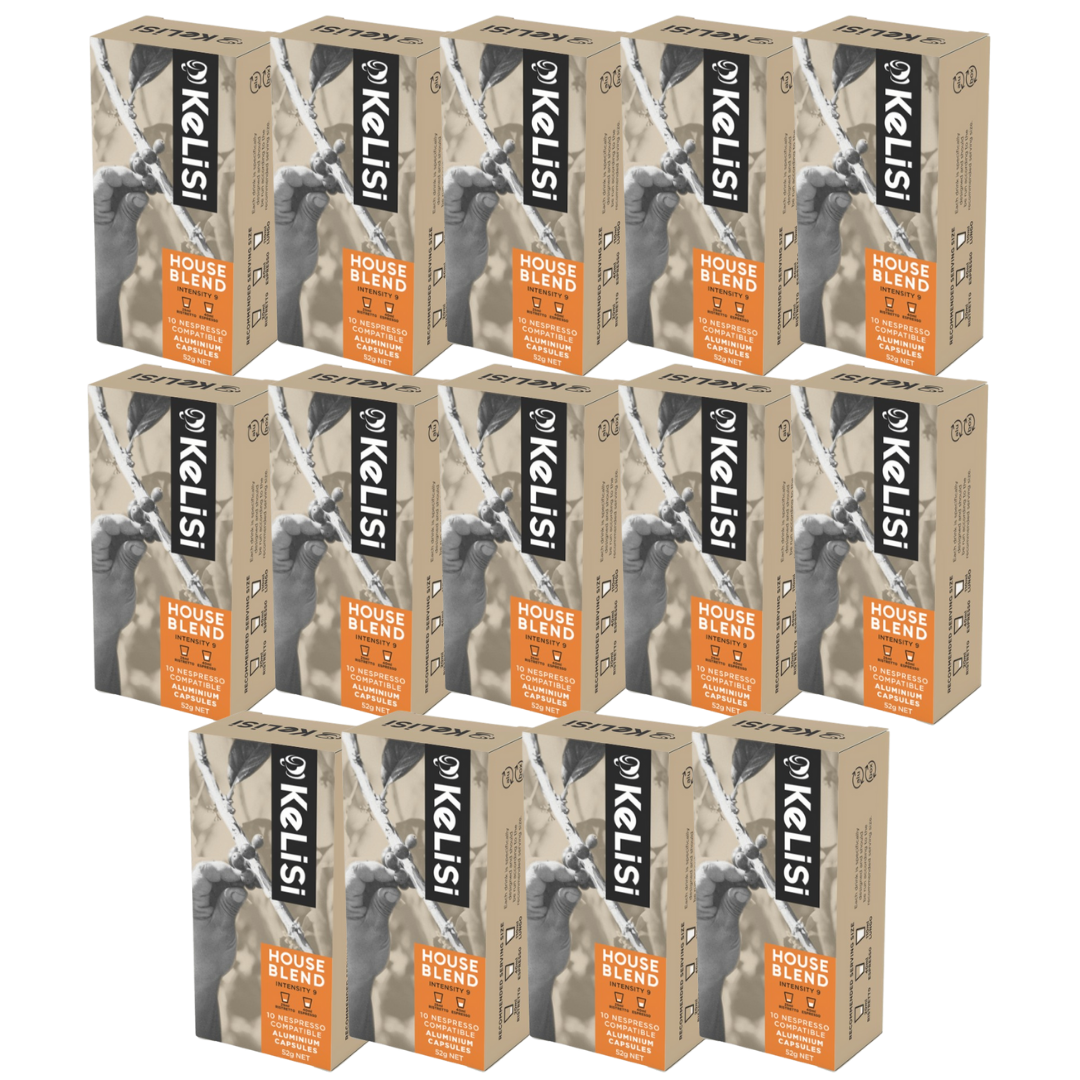 Kelisi House Blend Aluminium Nespresso Compatible Coffee Capsules | 140