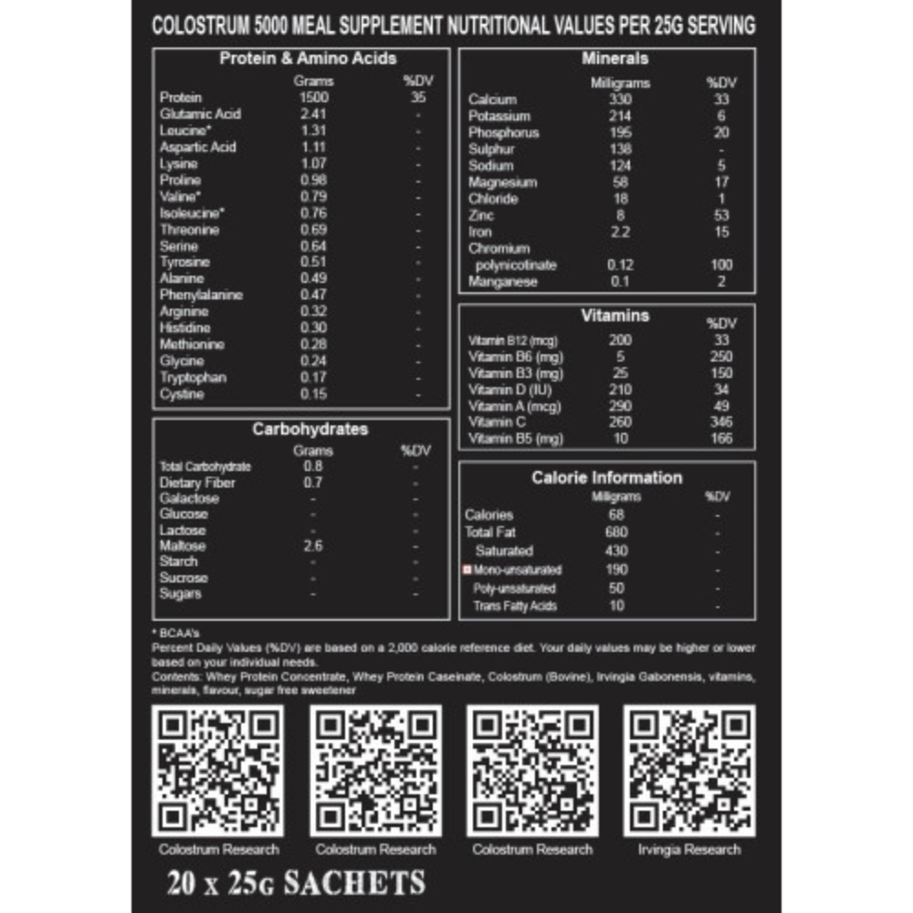 Colostrum 5000 Meal Supplements